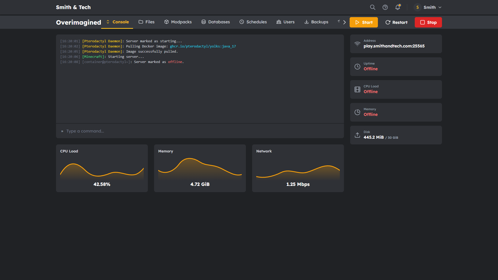 Control Panel Preview